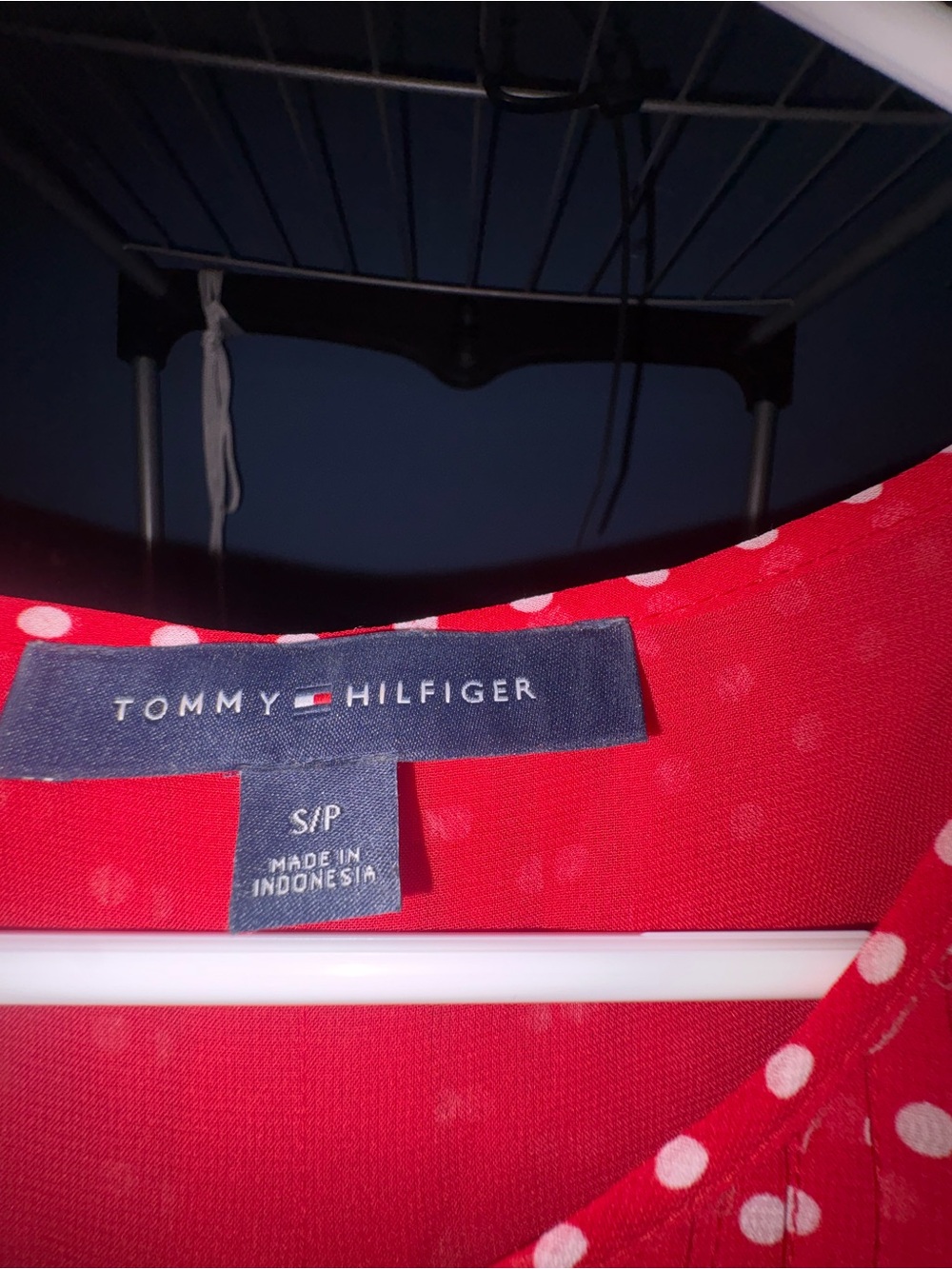 Tommy Hilfiger Red Polka Dot Blouse